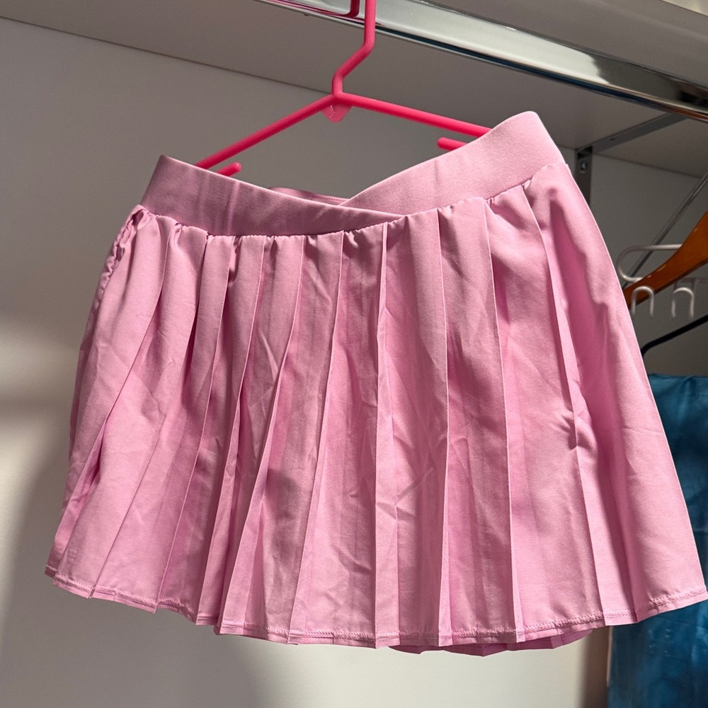 Pink Pleated Women's Skirt
